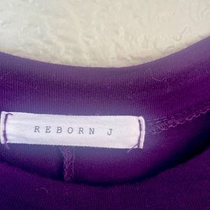 Women’s dress Reborn J purple long sleeve soft basic fall career